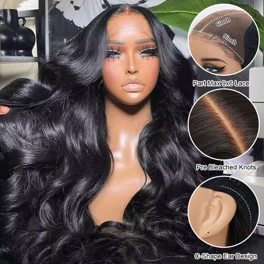 Rawthemtic Ready To Wear M-Cap 9x6 Pre Max Part Max Lace Body Wave Glueless Wigs