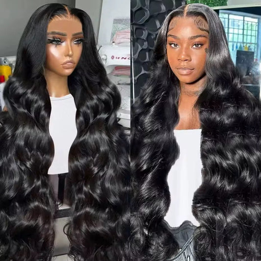 Vietnamese Raw Hair Body Wave Wig - 6x4 Transparent Lace, 200% Density, Pre-Plucked & Bleached Knots