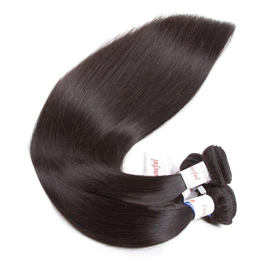 Rawthentic Peruvian Straight Hair 3 Bundles Remy Human Hair Weft Weave Extensions Natural Color Can By Dyed