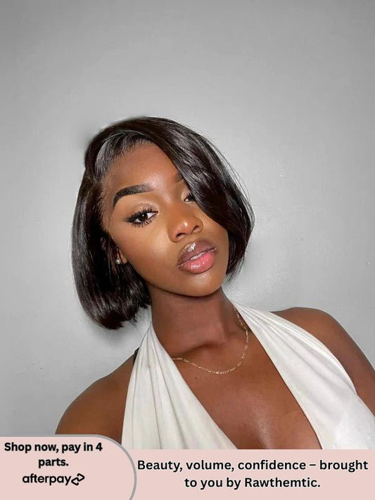 Emma Natural Black Bob Glueless Wig