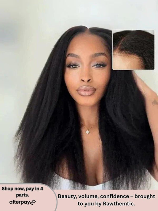 Afrolista Kinky Straight Wig Realistic Newborn Hairline