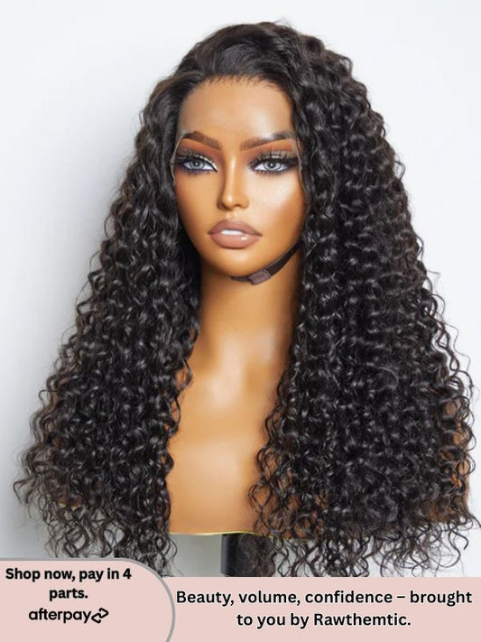 Rawthemtic Water Wave Glueless Lace Wig – 13x6, 150% Density, Pre-Bleached