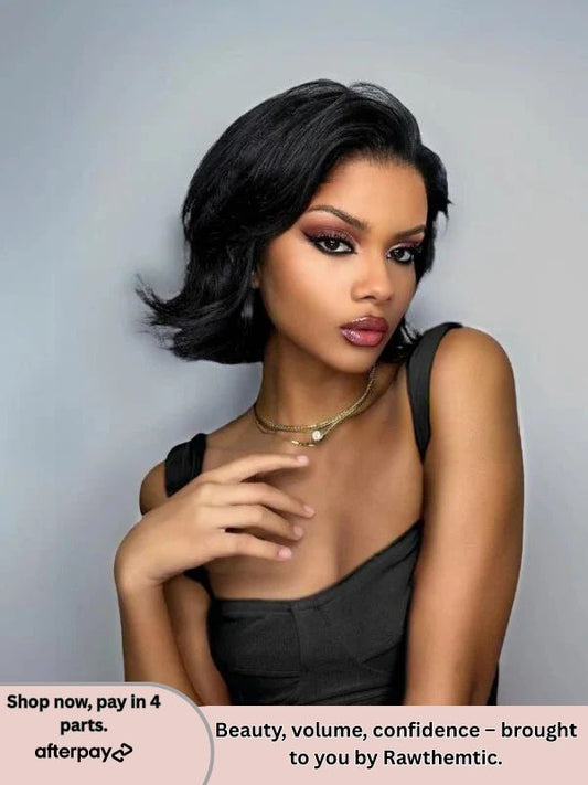 Emily 8-inch Bob Human Hair Fake Scalp Wig