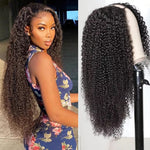 Rawthentic Kinky Curly U Part Wig Natural Color Human Hair Wigs For Women Natural Looking Hairline