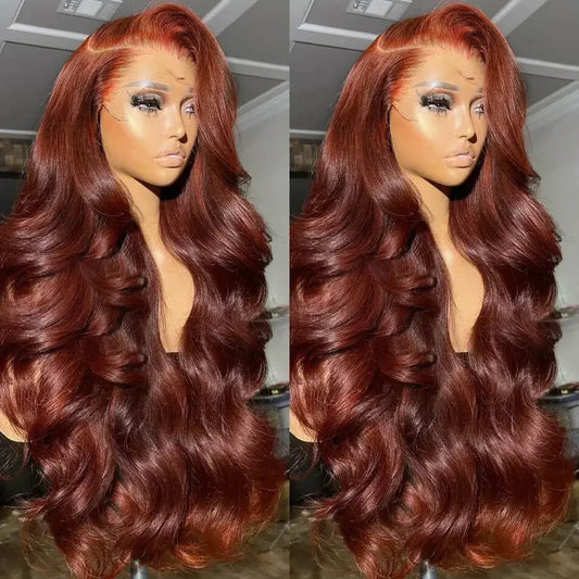 Rawthentic Super Deal #33 Reddish Brown Colored 13x6 Lace Front Human Hair Wigs Ekane Recommend