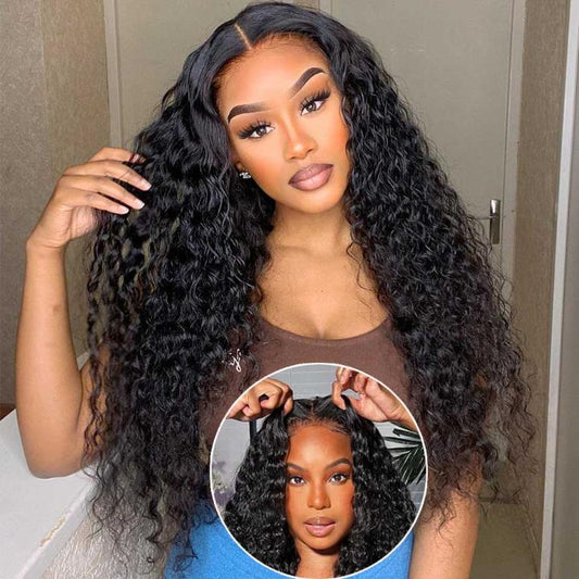 Rawthentic 6x4 Pre-Styled Lace Ready To Wear Glueless Deep Wave Human Hair Wigs