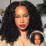 Rawthemtic Ready To Wear Glueless 6x4 Pre-Bleached Pre-Cut Pre-Plucked Lace Human Hair Kinky Curly Wigs