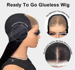 Rawthemtic Curtain Bangs Body Wave 13x6 Transparent Lace Front Human Hair Wigs 5x5 Lace Closure 6x4 Wear Go Wigs