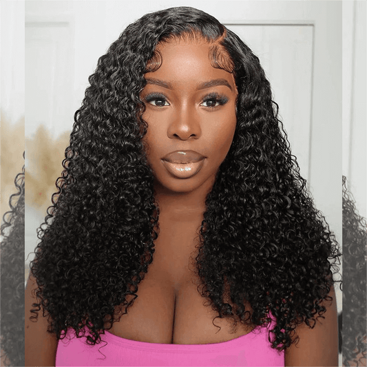 Rawthentic Kinky Curly 13x6 Transparent Lace Front Human Hair Wigs Skin Melt 5x5 closure wigs