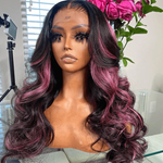 Rawthemtic Special Customise Ombre Color 5*5 HD Lace 18 inches body wave wig