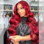 Rawthentic Super Deal Red Colored Human Hair Wigs Christmas Wigs