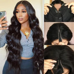 Rawthentic Vpart Body Wave Super Natural Wigs Remy Human Hair No Leave Out  For Women