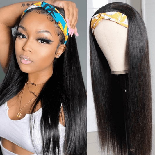 Rawthentic Straight Headband Wigs Human Hair For Women